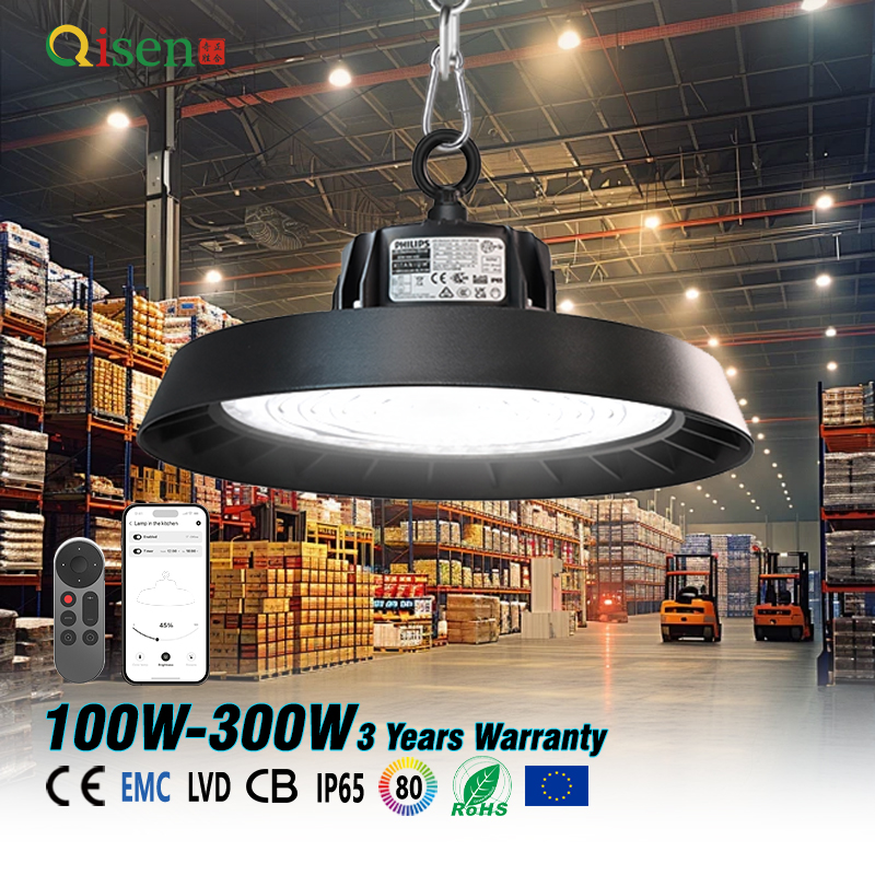 10V Dimmable 6500K IP65 Waterproof Industrial UFO Highbay Light Fixture