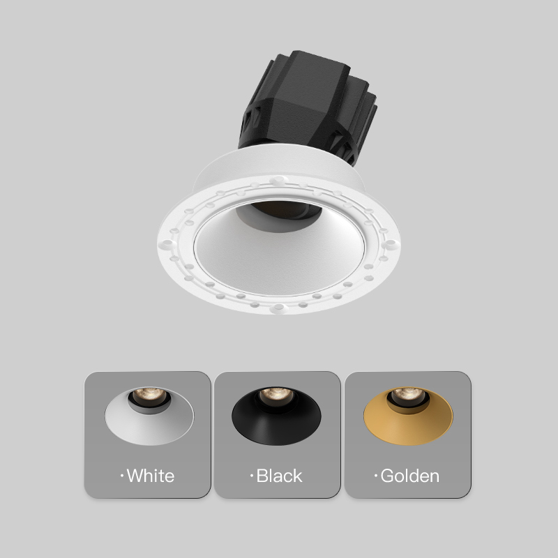 XRZLux Modern 10W LED COB Downlight Aluminum Embedded Ceiling Spotlight Round LED Recessed Downlight for Home Hotel Lighting