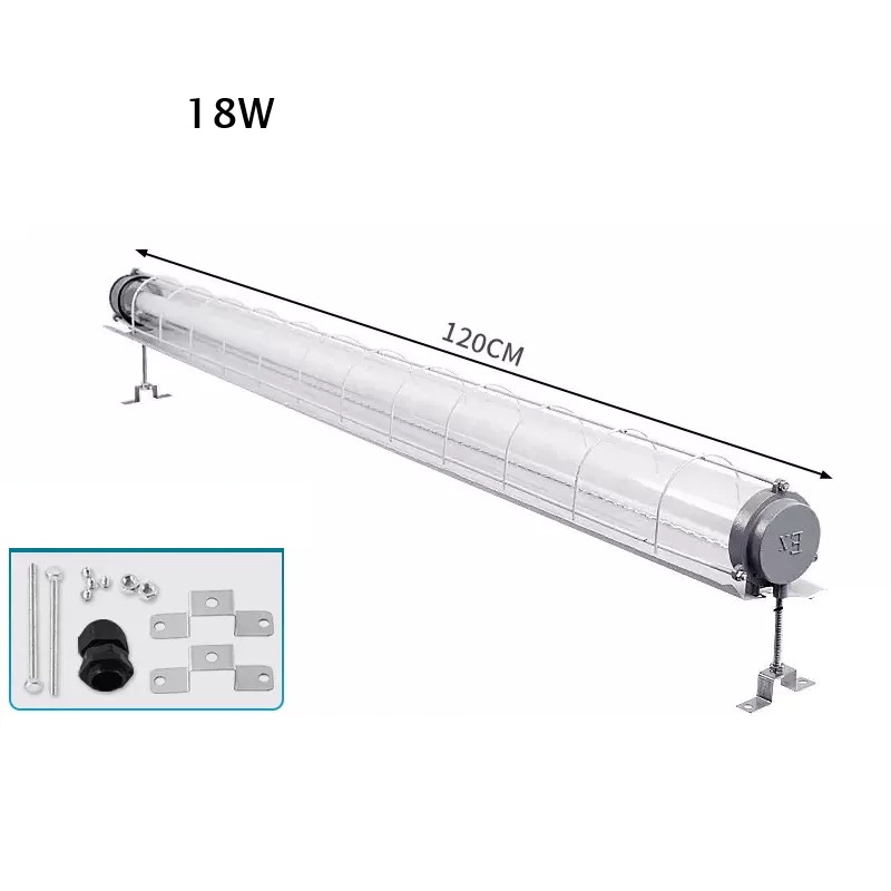 1200MM Waterproof IP65 LED Fluorescent Lamp Fittings Single Or Double For Industrial Chemical Explosion-Proof Light