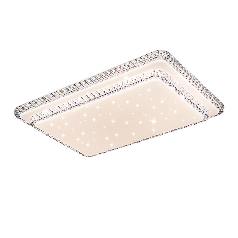 Modern Luxury LED Iron PVC Surface Mounted Ceiling Lamp Full Spectrum Rectangular Design Living Room Bedroom Balcony IP44