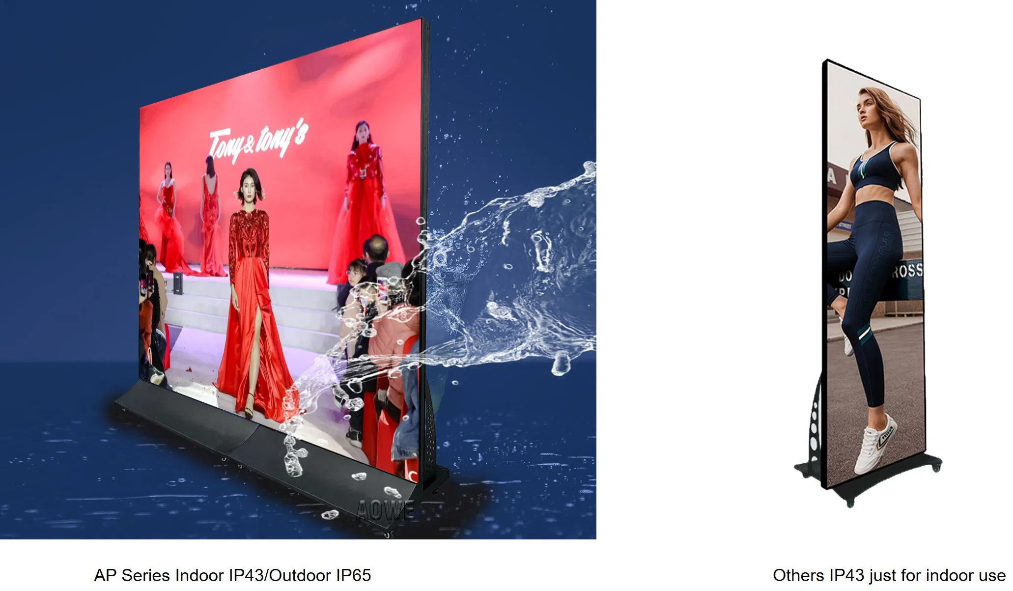 P2.5 Floor Standing Poster LED Screen Digital Signage Wireless LED Poster Display