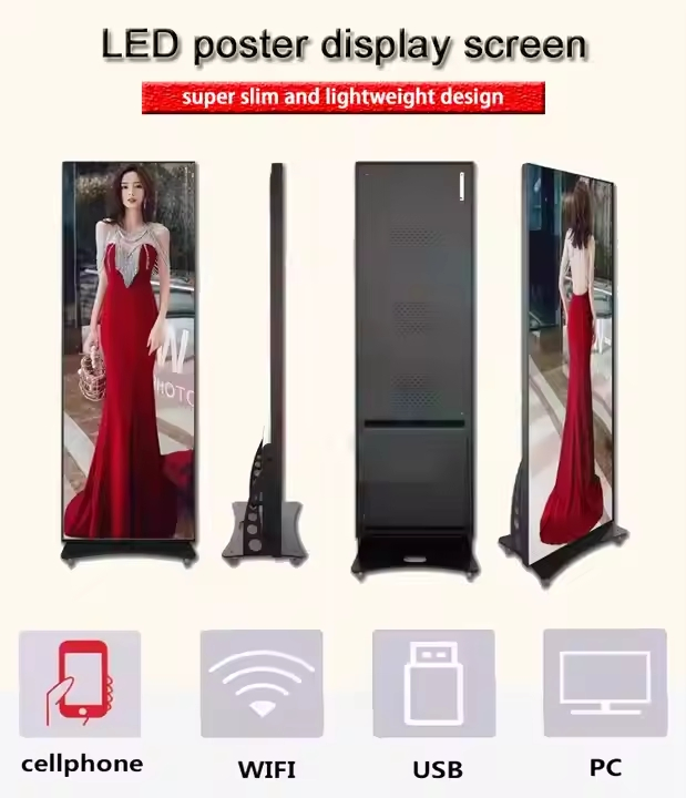 Digital Signage and LED Display LED Banners Video Wall Advertising P2.5 Floor Standing LED Poster
