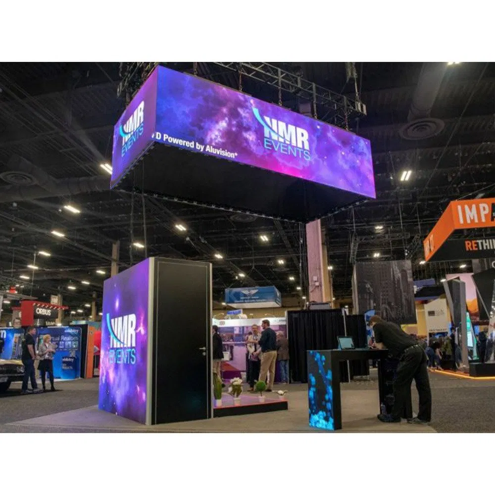 Front Service P3.91 Indoor Fixed Square Pillar Cube Video Wall LED Screen Display