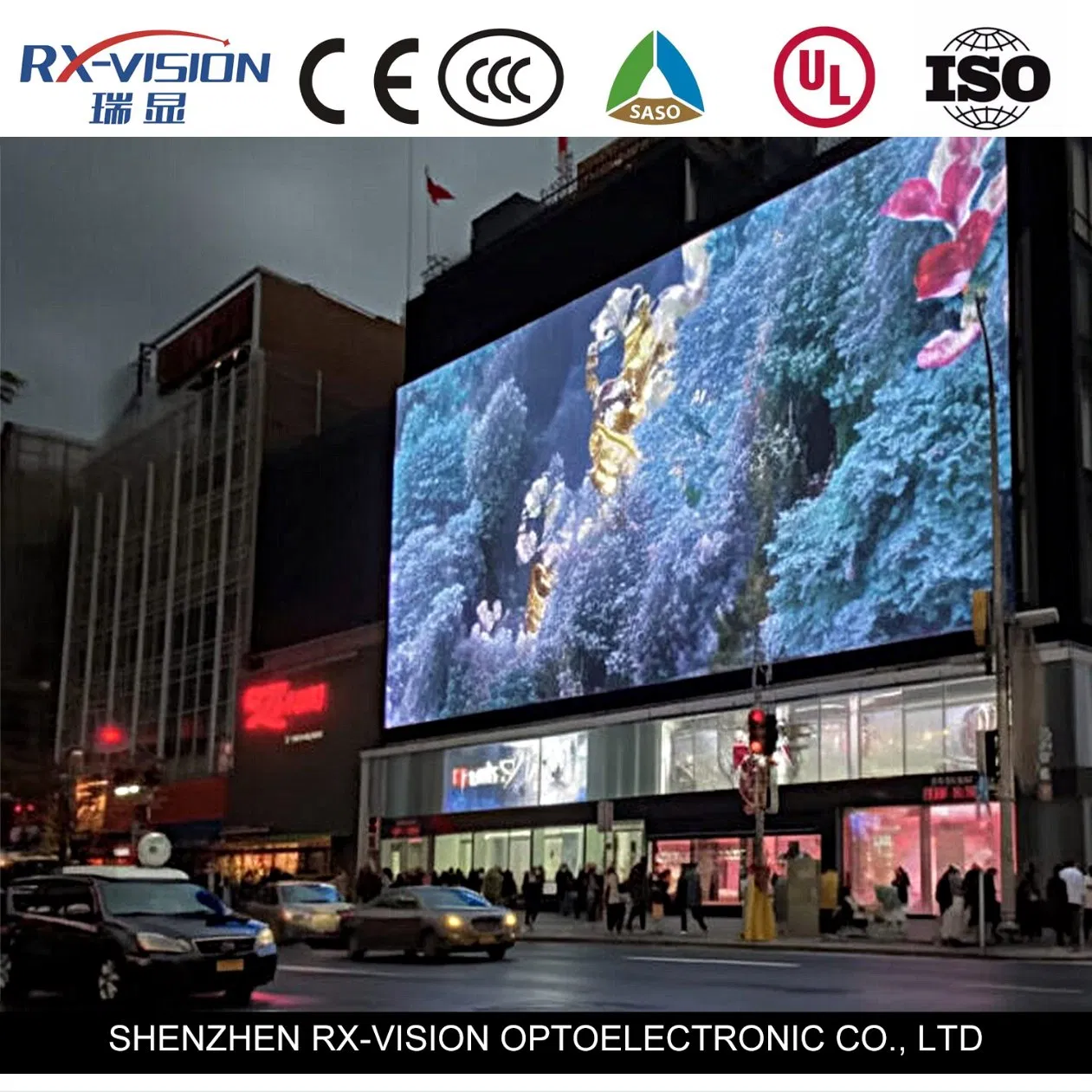 P8 Outdoor Giant Video Wall Naked-Eye 3D LED Display Advertising LED Display