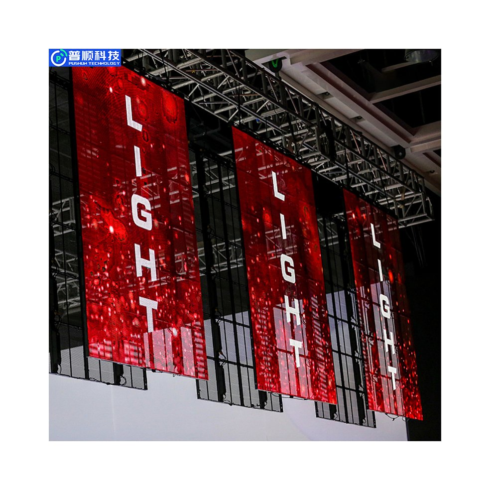 Pushunled Transparent LED Display Indoor P3.91-7.82 Front Service