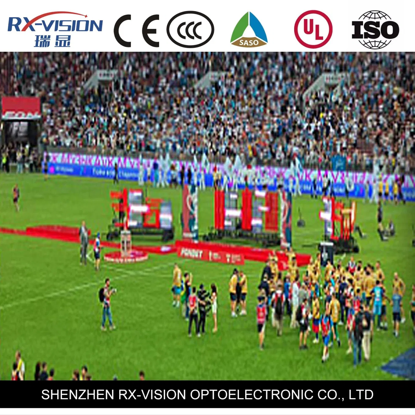 High Brightness Outdoor P6.25 P8.33 P10 LED Advertising Sports Football Perimeter Stadium LED Display Screen