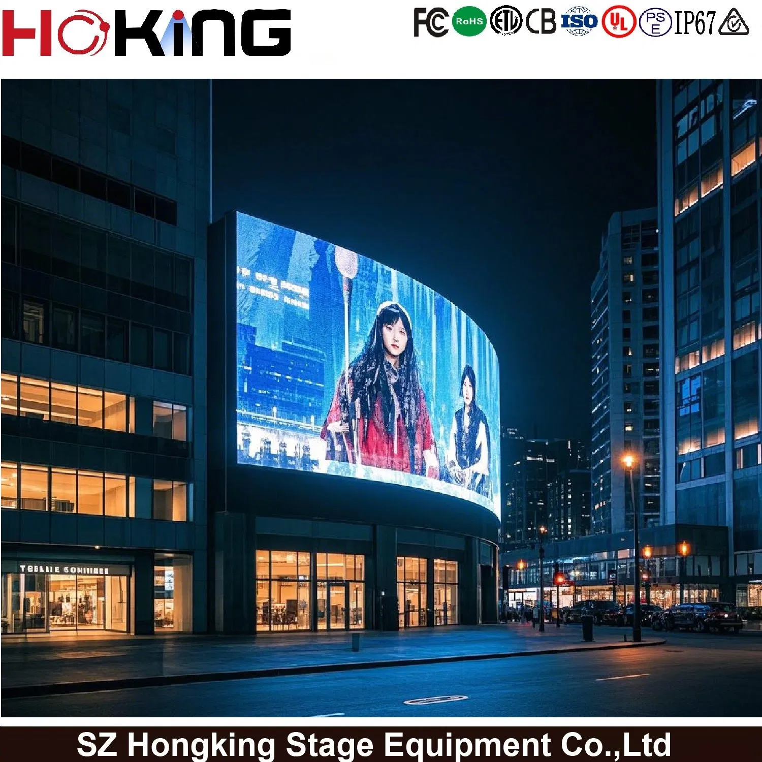 P8 Nationstar LEDs Energy-Saving 7680Hz Refresh Rate 16bit Grey Levels Front Service Light Weight LED Display