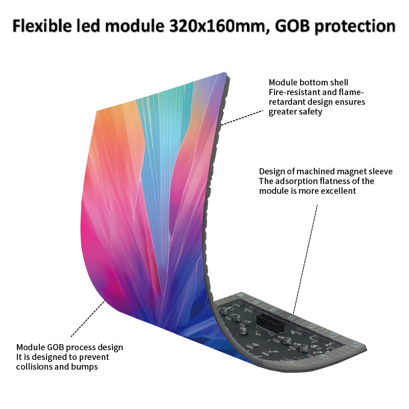 LED DJ Booth Display Full Color Electronic Music for DJ Bar Stage Exhibition Flexible LED Curve Screen DJ Booth LED Display