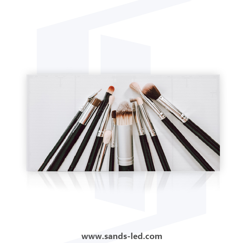 3D Outdoor / Indoor Foldable Ecran Flexible Perimeter Mesh Transparent LED Display