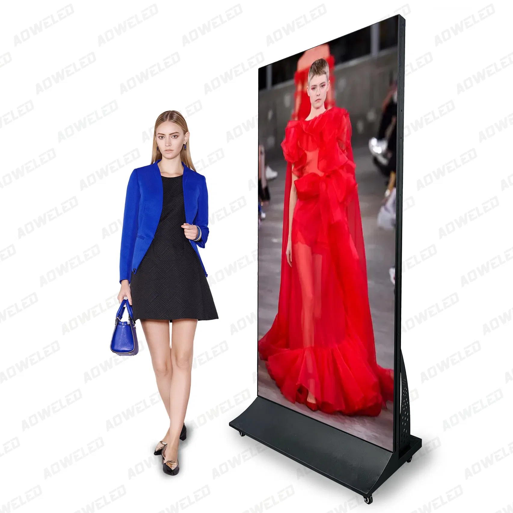 P2.5 Floor Standing Poster LED Screen Digital Signage Wireless LED Poster Display