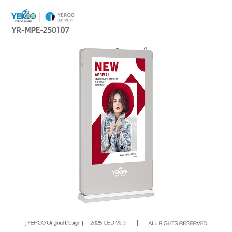 Double Side Door Opening LED Digital Signage Waterproof Floor Standing LED Mupi Anti Moisture Display Stand