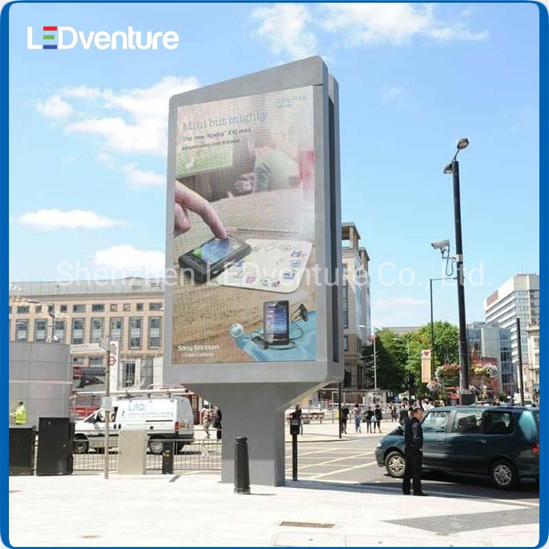 Outdoor P6.67 Waterproof P6 576mm LED Billboard Pillar LED Display