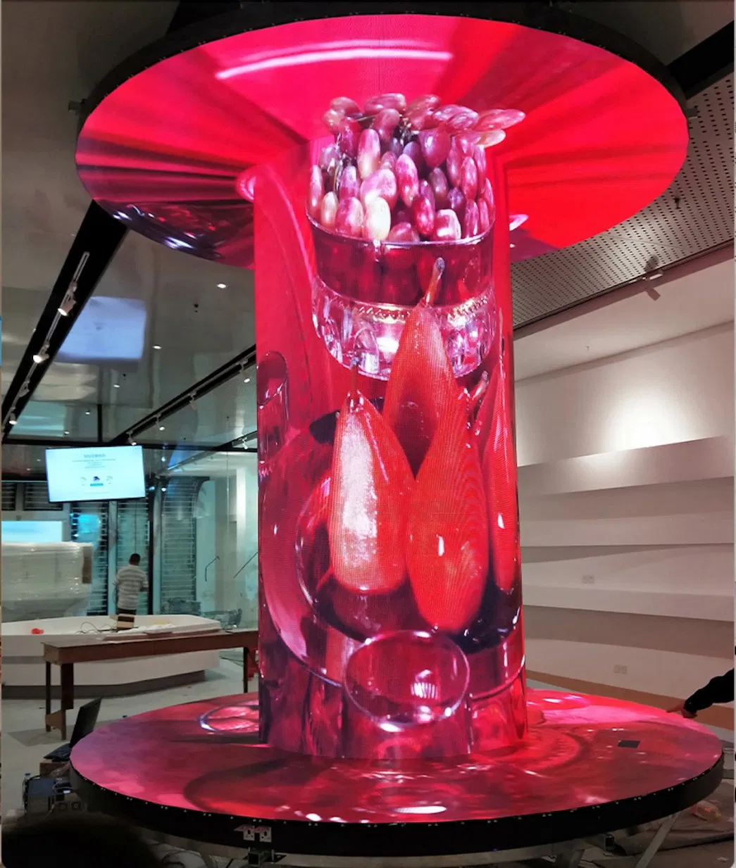 P2.5 Indoor Cylindrical Curved Flexible Pillar Column LED Billboard Display Videoscreen for Advertising
