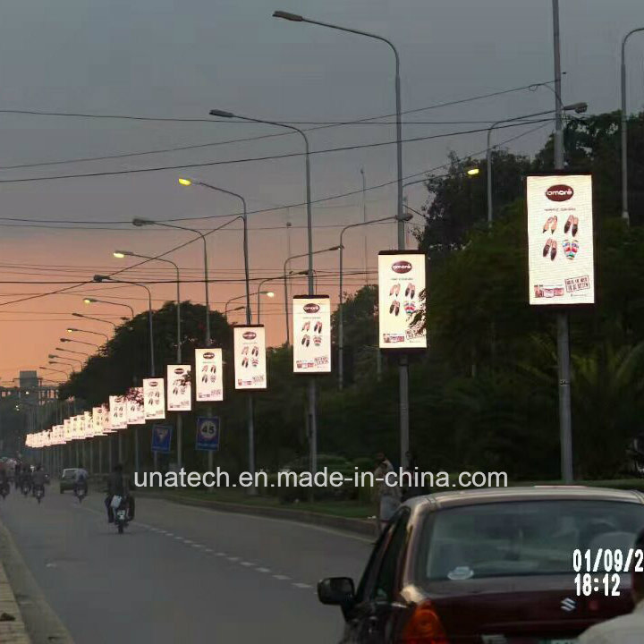 Street Pole/Post/Pillar P4/P5/P6 Advertising Digital Media Panel Screen LED Display