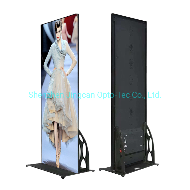 Commercial Floor Stand P2.5 Digital Advertising Poster LED Display 640X1920mm