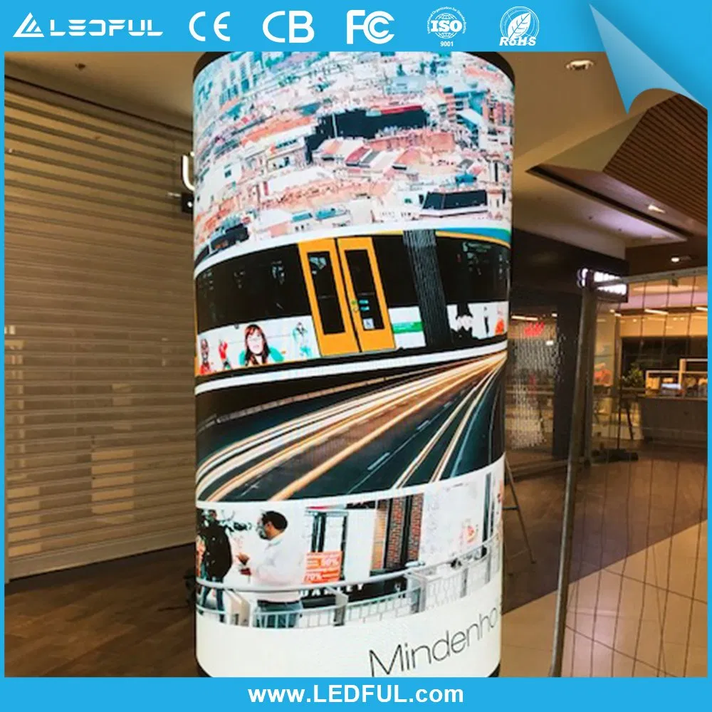 Waterproof Indoor Outdoor Full Color SMD Flexible LED Videowall Display Soft Module Bendable Flex Screen Curve LED Display (P1.25 P1.5 P1.6 P1.8 P2 P2.5 P3 P4)