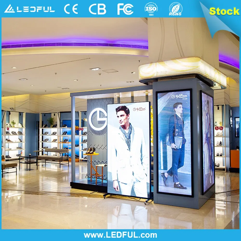 P2.5 Advertising LED Digital Poster Screen Movable Player Indoor Display