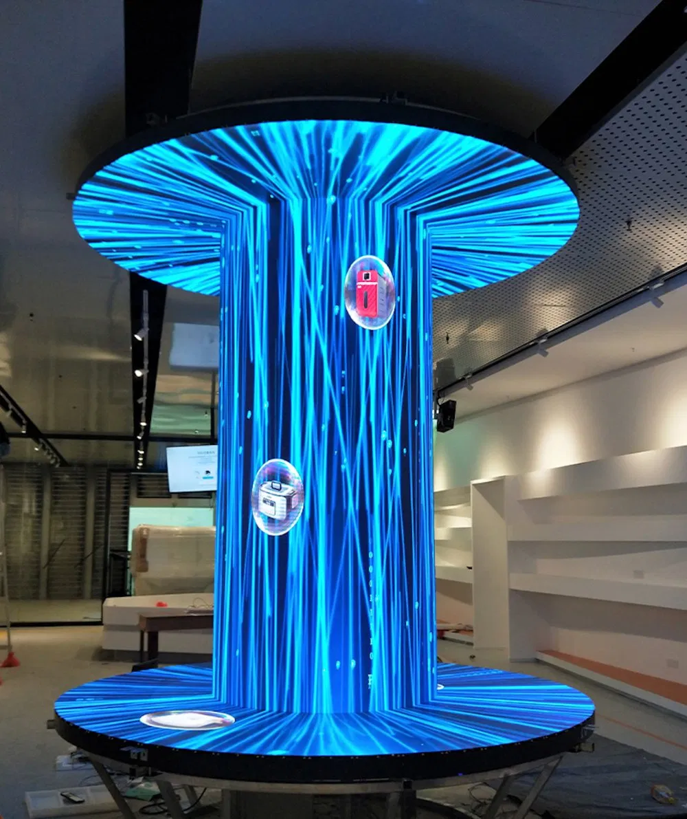 P3 Indoor Cylindrical Curved Flexible Pillar Column LED Billboard Display Videoscreen for Advertising