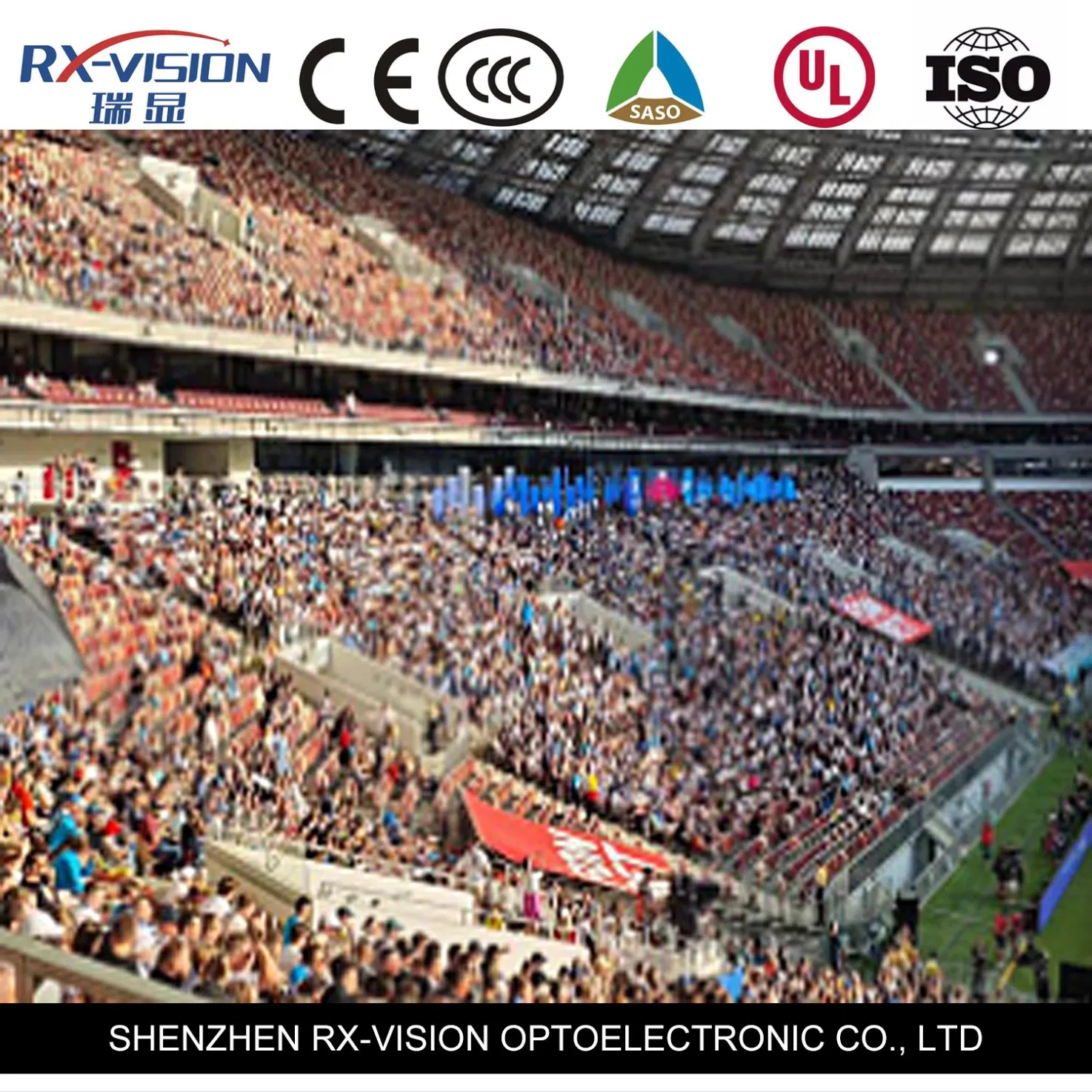 High Brightness Outdoor P6.25 P8.33 P10 LED Advertising Sports Football Perimeter Stadium LED Display Screen