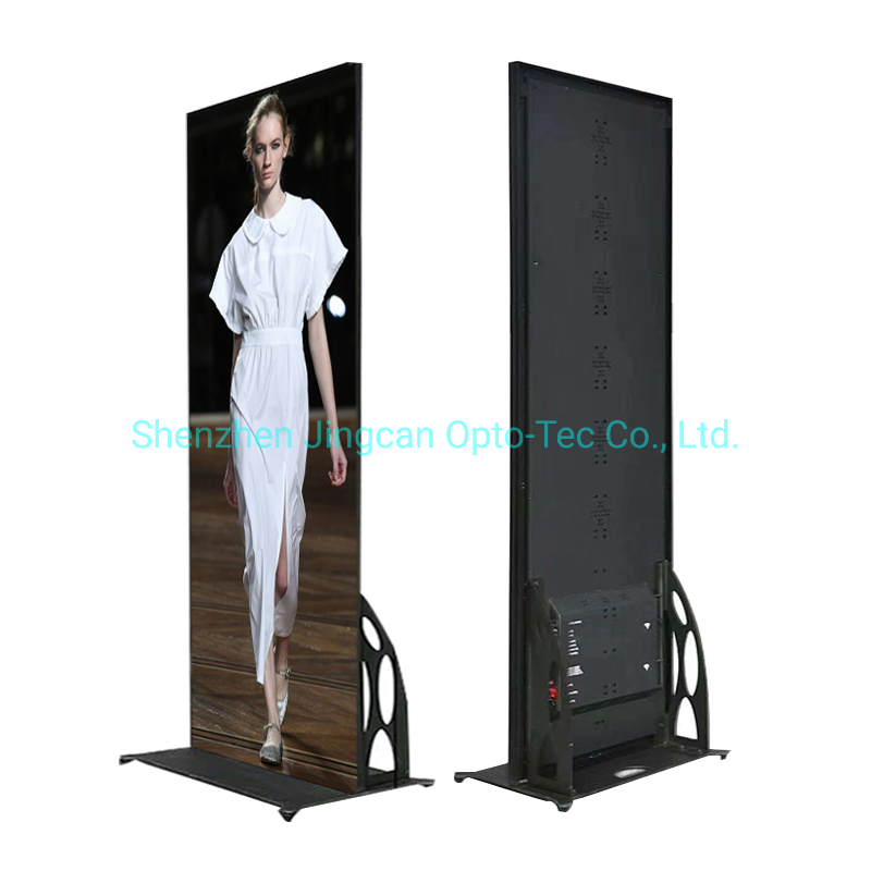 Commercial Floor Stand P2.5 Digital Advertising Poster LED Display 640X1920mm