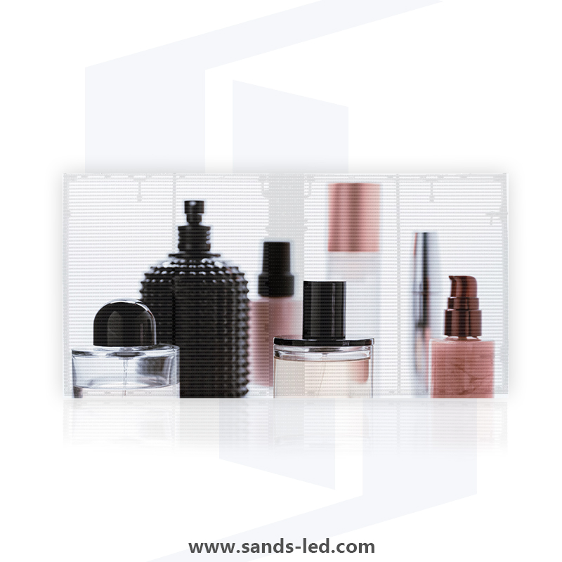 3D Outdoor / Indoor Foldable Ecran Flexible Perimeter Mesh Transparent LED Display