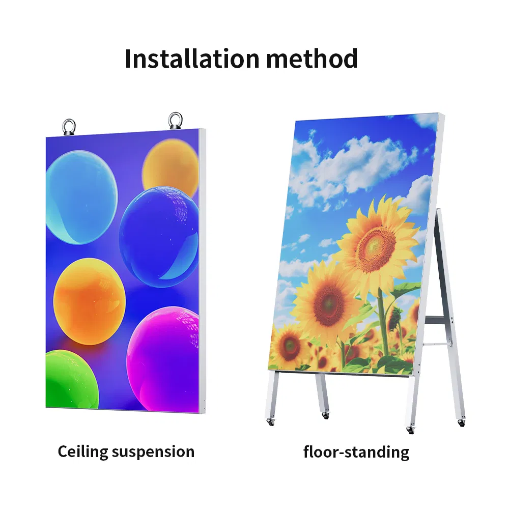 P2.5 Foldable LED Poster Display Portable Digital Signage Screen Indoor Advertising LED Poster