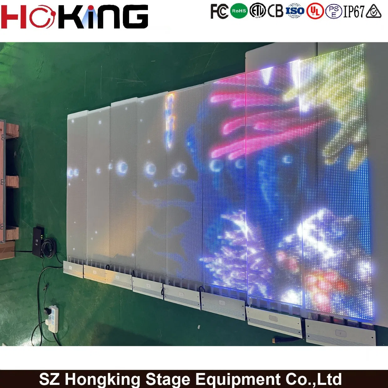 Ultra Thin Glass Window LED Flexible 3D Display Transparent LED Film Display Screen