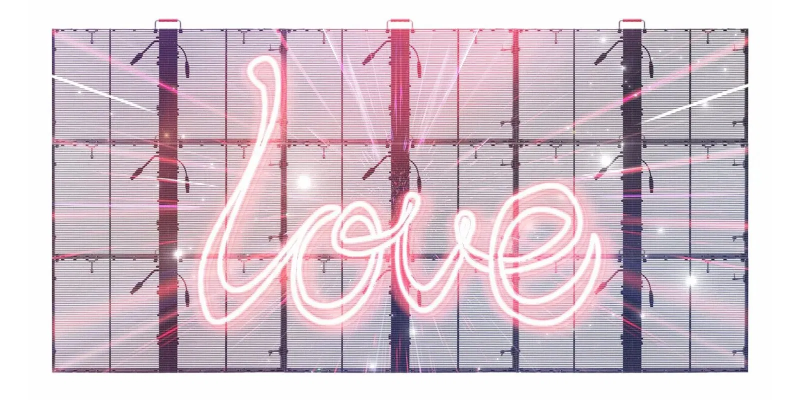 3D Outdoor / Indoor Foldable Ecran Flexible Perimeter Mesh Transparent LED Display