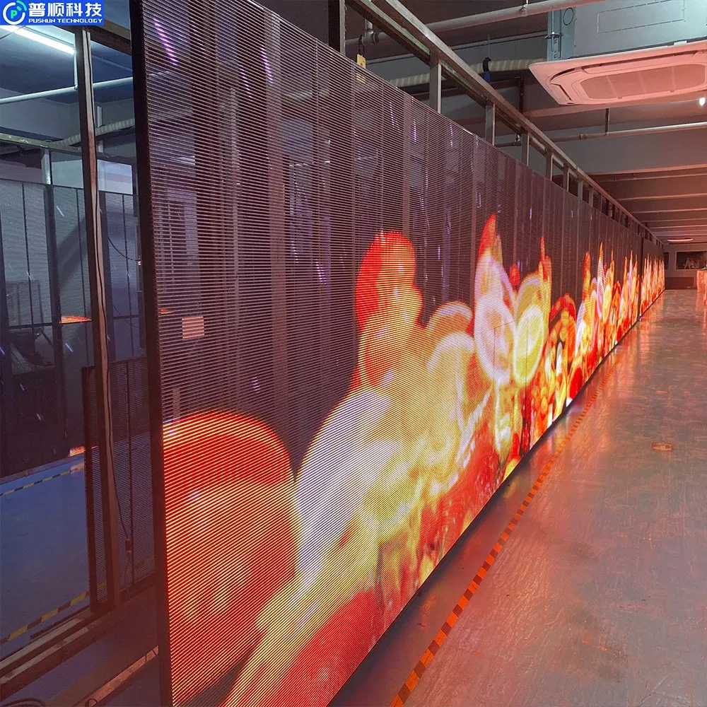 Pushunled Transparent LED Display Indoor P3.91-7.82 Front Service