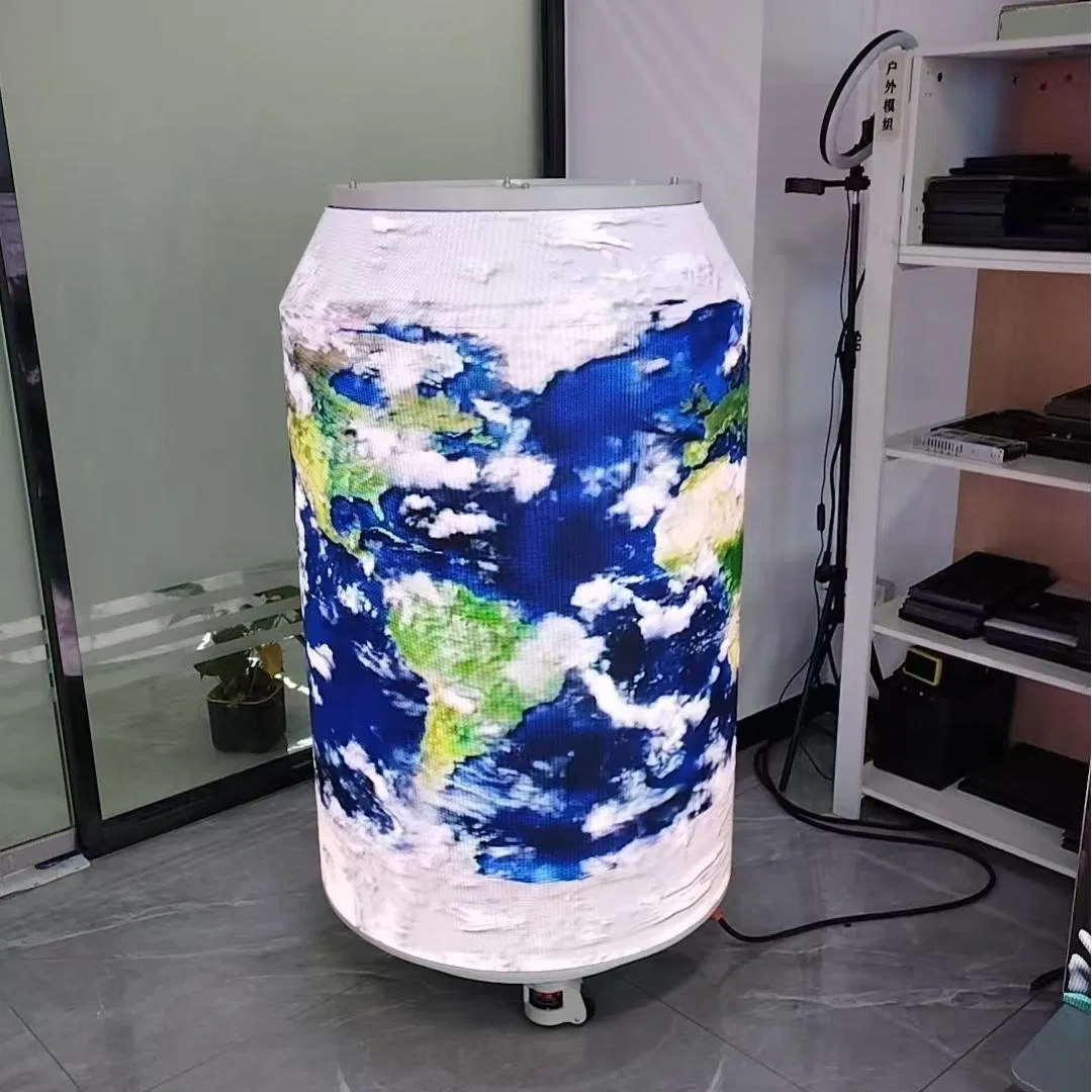 Publicidad de Bebidas P2 Pantalla Digital en Forma de Lata Irregular LED Interior Gob