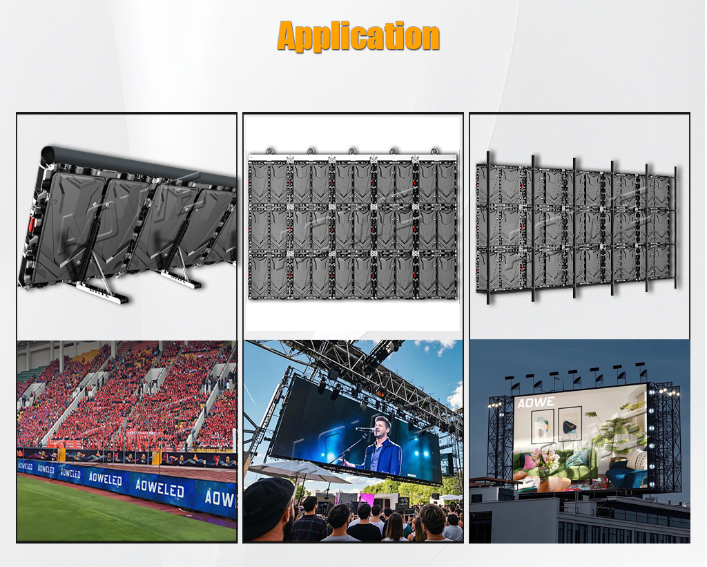 Aowe High Brightness Scoreboard Portable Sport LED Sign Board P5 P8 P10 Football Stadium Perimeter LED Screen Display