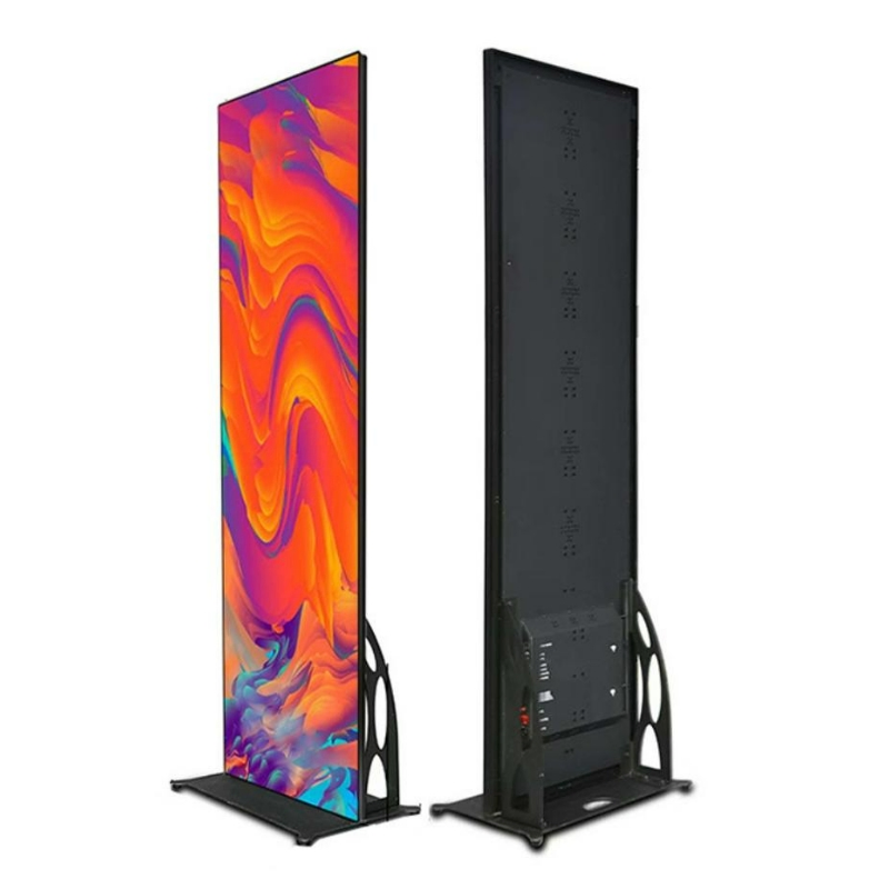 OEM ODM Poster Indoor Advertising RGB Portable Standing High Brightness WiFi 4G USB Poster P1.86 P2 P2.5 Video LED Display