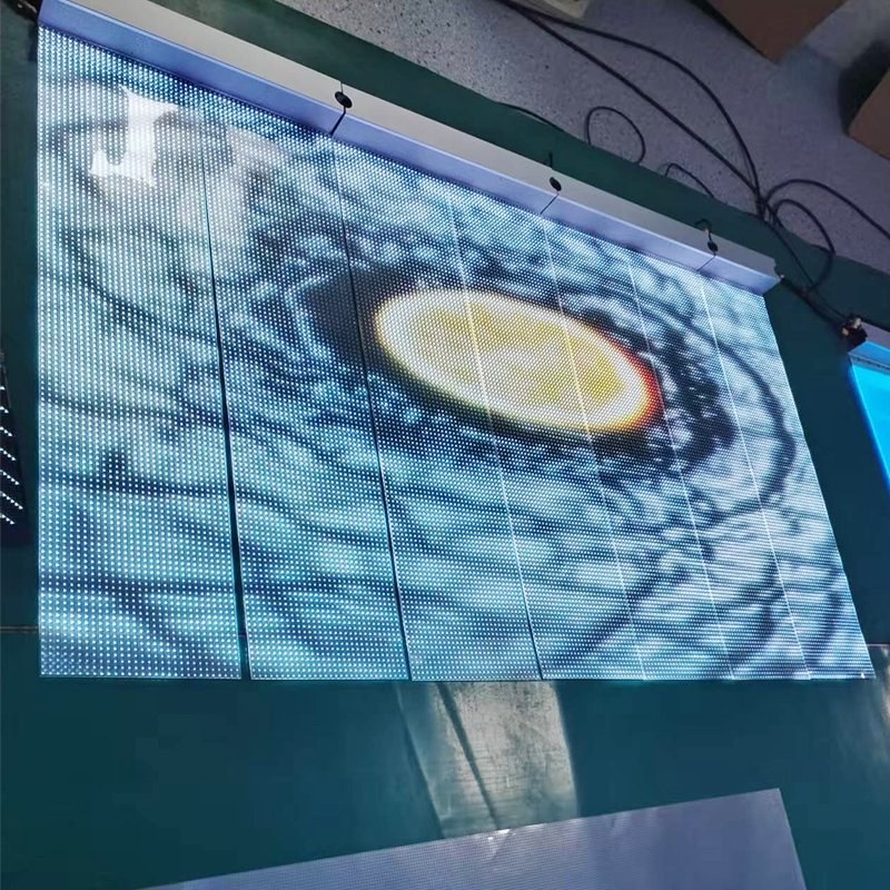 High Transparency LED Film Transparent Screen Flexible Glass LED Display for Store Window Digital Signage