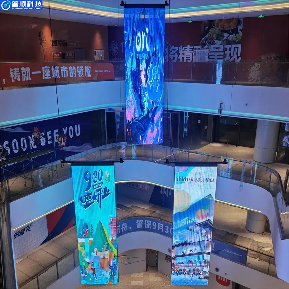 Pushunled Transparent LED Display Indoor P3.91-7.82 Front Service