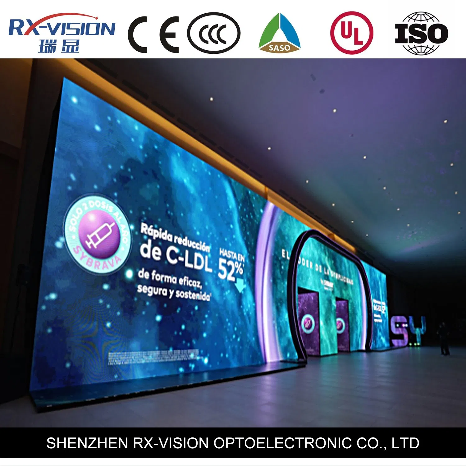 Indoor Ultra Thin Fixed LED Video Wall Panel P1.25 Full Color HD Fine Pixel Pitch LED Display Screen