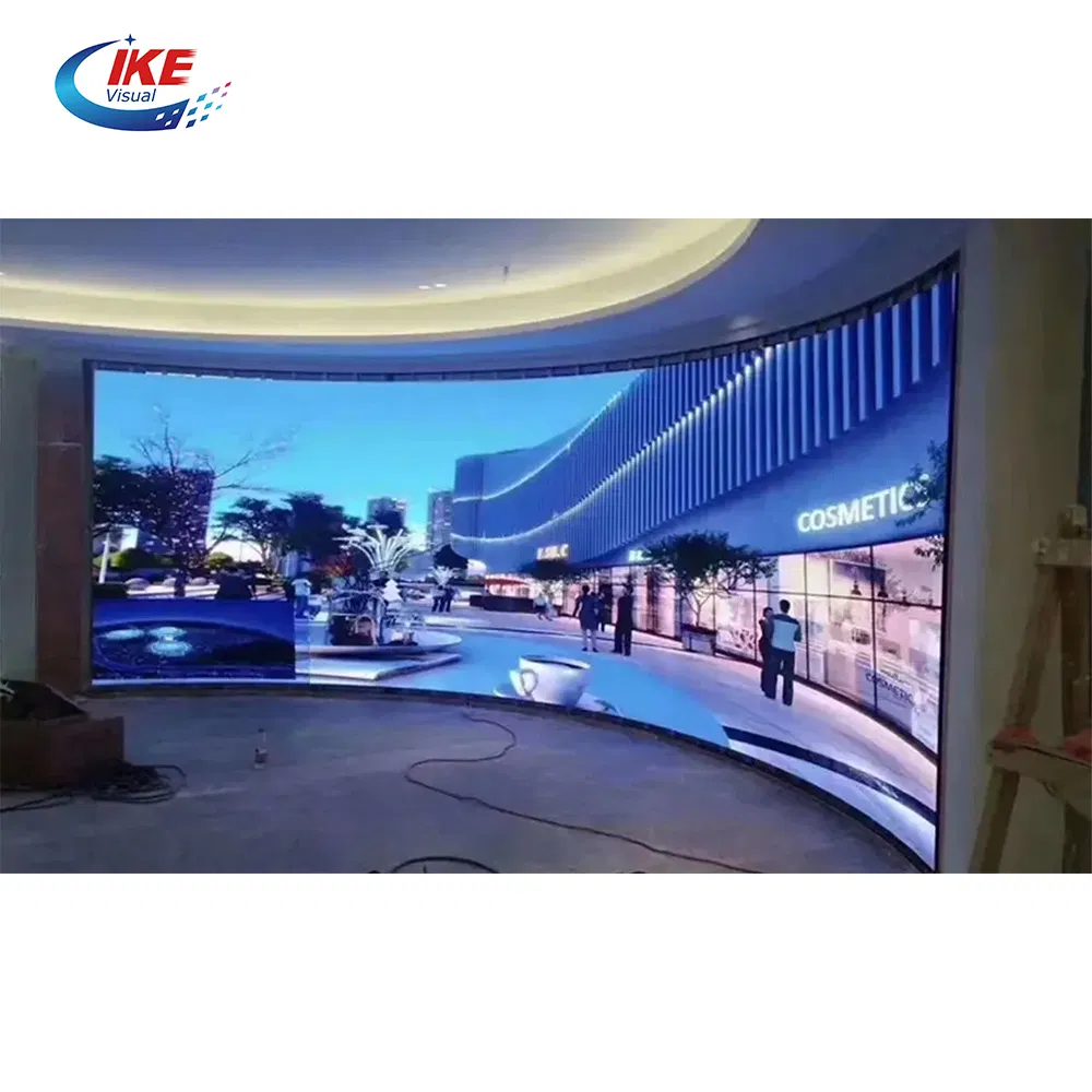 Custom Cylindrical Curved Facade LED Display Board, Flexible LED Panels for Pillar Advertising Banner