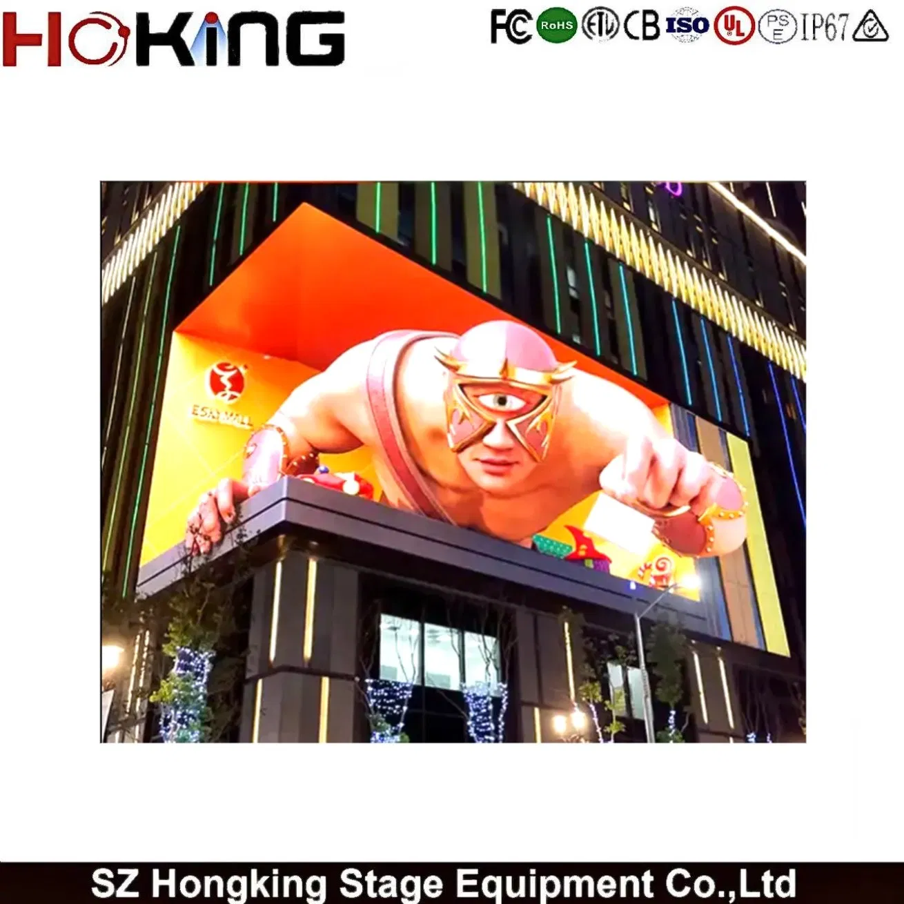 Naked Eye 3D High Brightness IP67 Waterproof Novastar Outdoor LED Display Panel