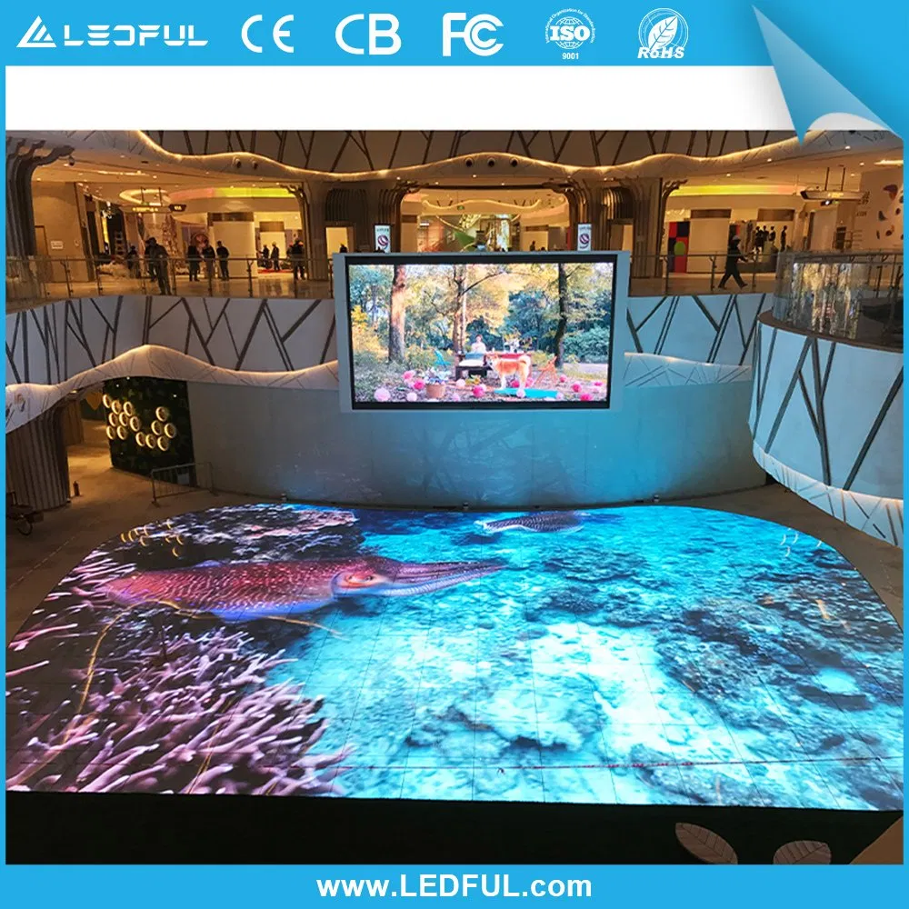 Custom Indoor Outdoor Wedding Ground P3.91 P4.81 500*1000mm Disco Night Bar Dance Floor LED Screen Interactive LED Floor Tiles Display for Live Show Stage Event