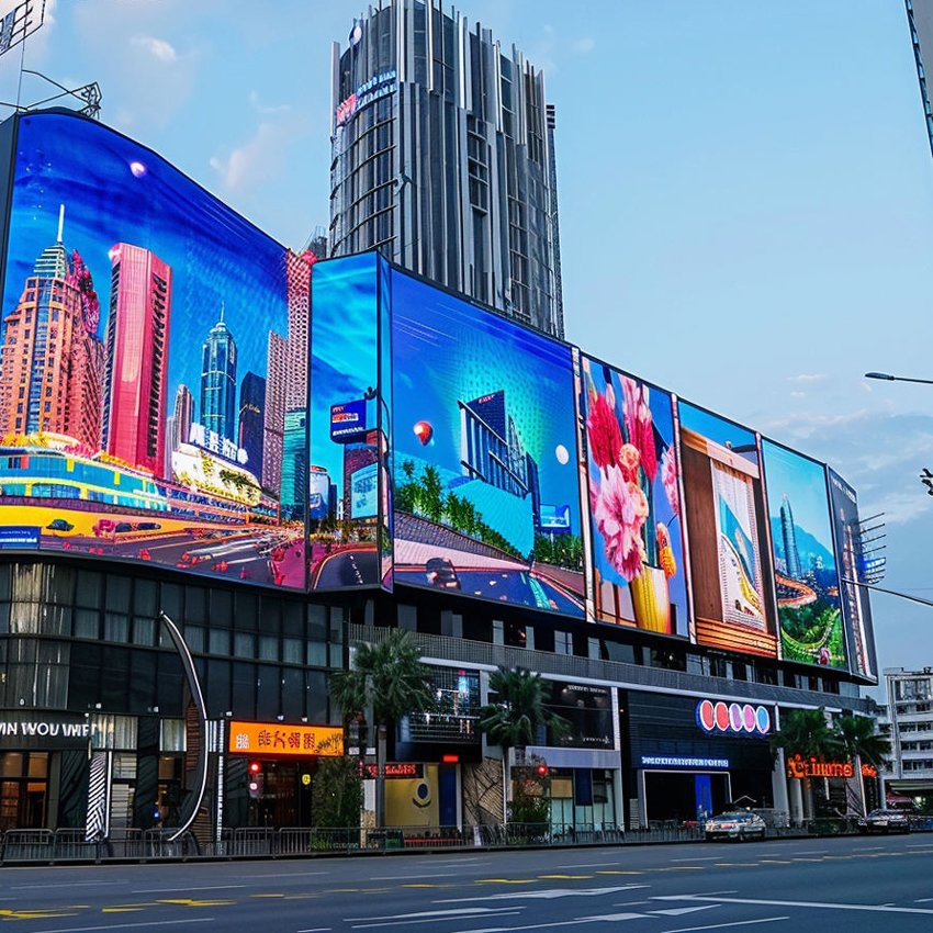Outdoor Giant Corner 90degree LED Video Wall Naked-Eye 3D LED Display Outdoor 3D Digital LED Advertising Billboard