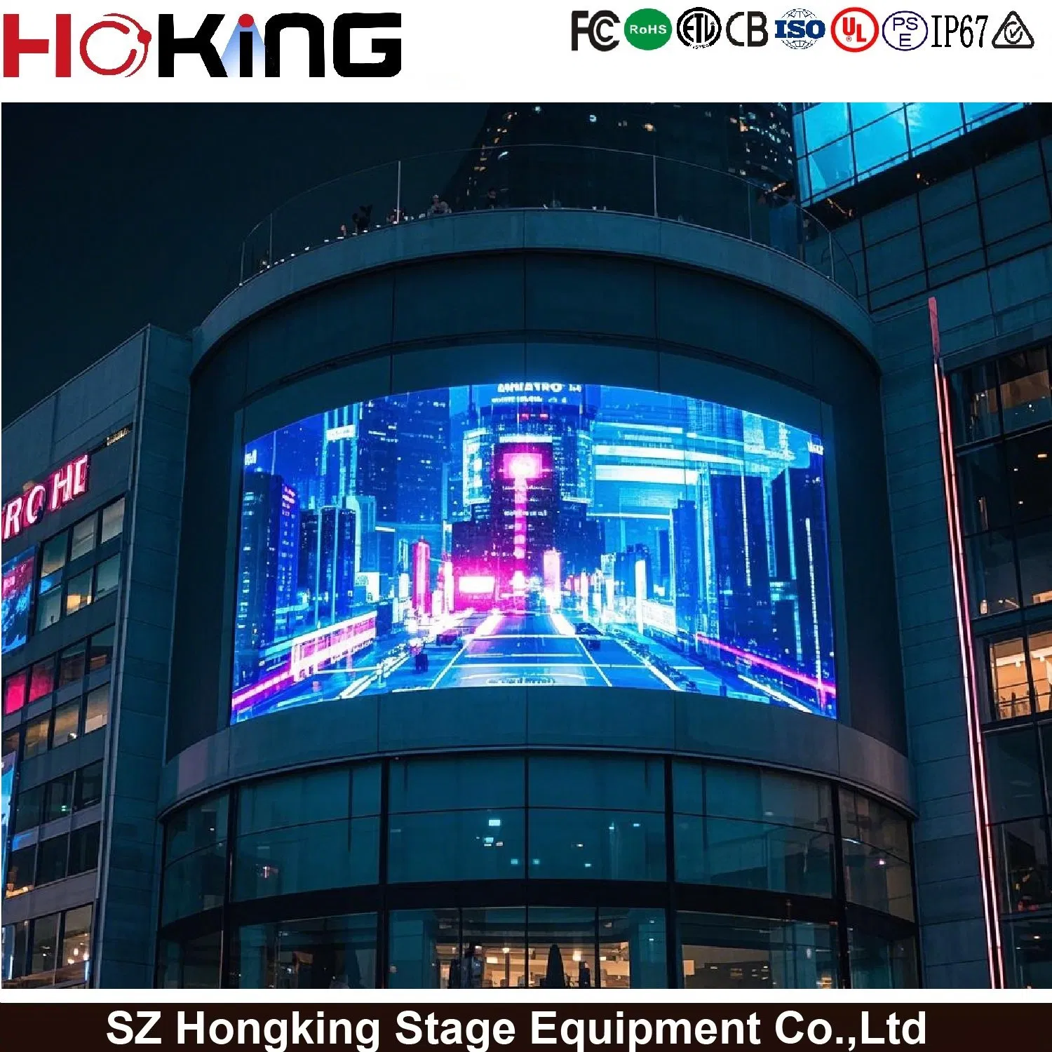 P8 Nationstar LEDs Energy-Saving 7680Hz Refresh Rate 16bit Grey Levels Front Service Light Weight LED Display