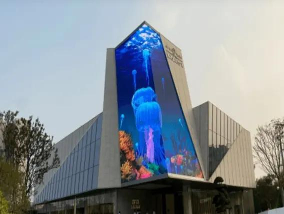 High Quality Rental Advertising Right Angle LED 3D Naked Eye Screen Display