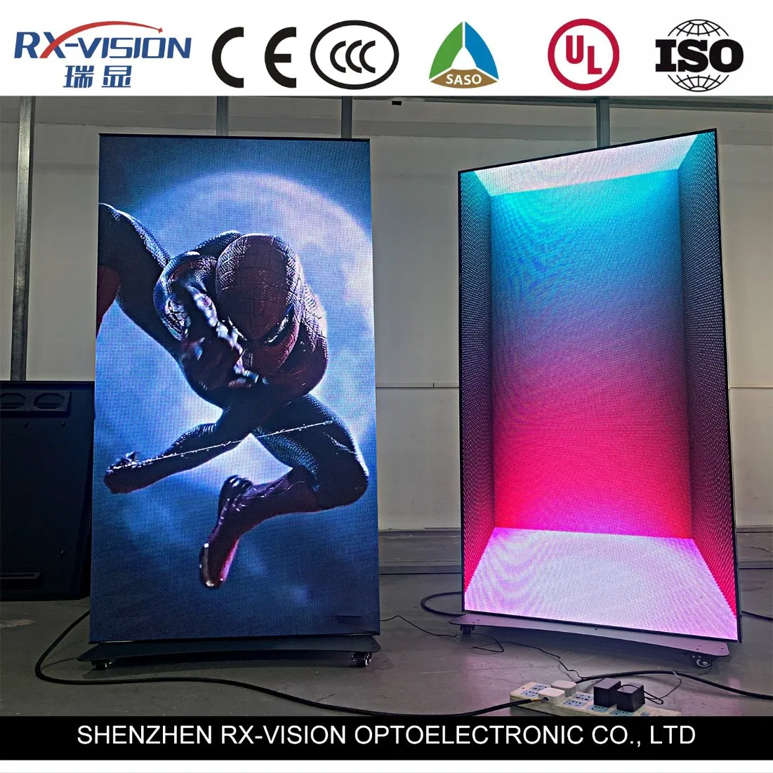 Gob P1.25 Póster Interior Pantalla LED Digital para Banner Pared de Video LED Portátil para Tienda