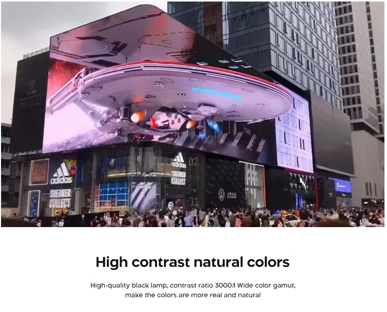 Outdoor Naked Eye 3D Video Wall P6.67 P8 P10 Waterproof Advertising LED Screen Large Stand Digital Billboard Outdoor LED Display