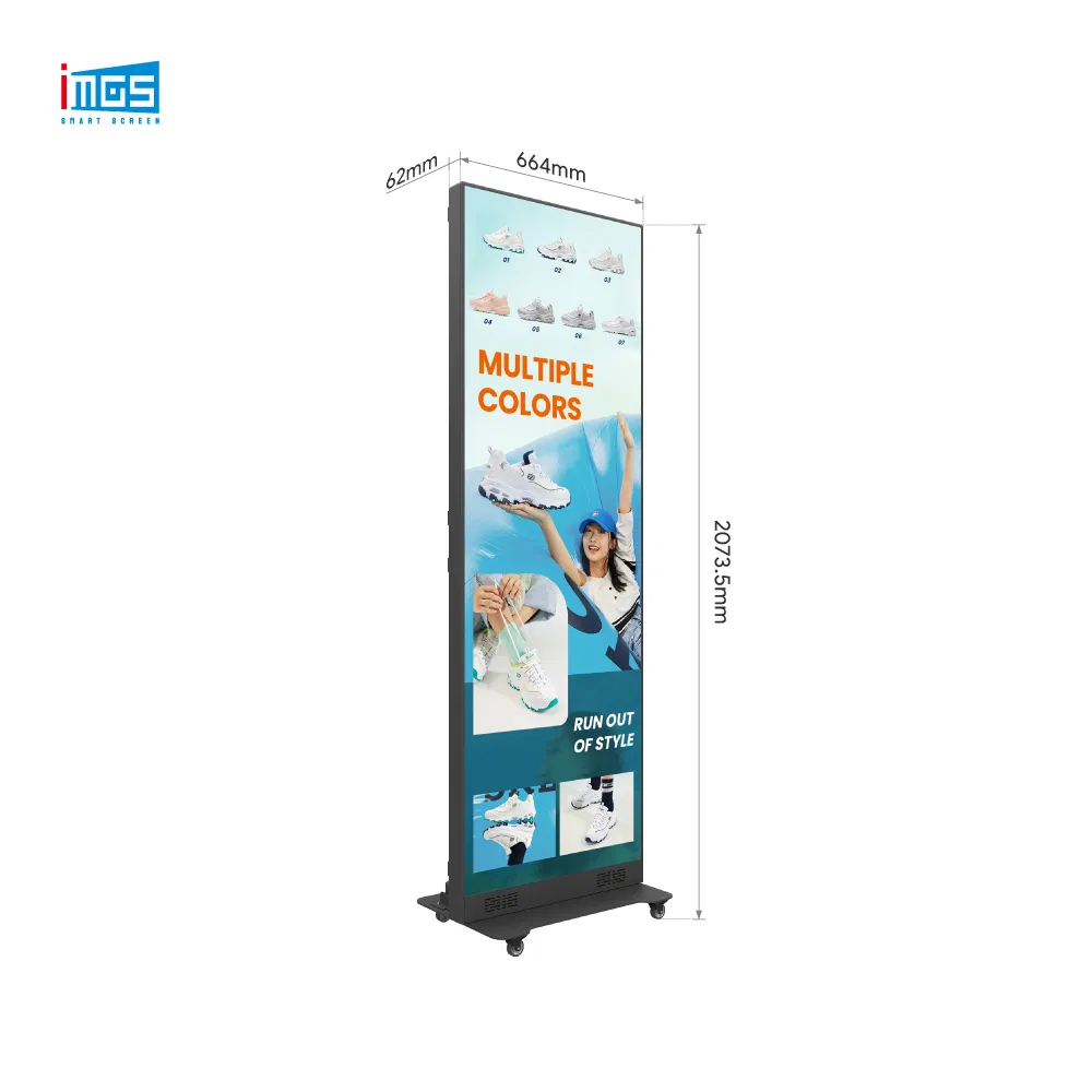 P1.53 Interactive LED Poster Screen Full Color High Definition Portable Smart Advertising Display