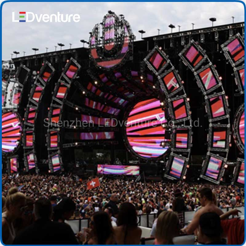 Outdoor P4.81 High Quality Advertising Rental Video Wall Curve LED Display