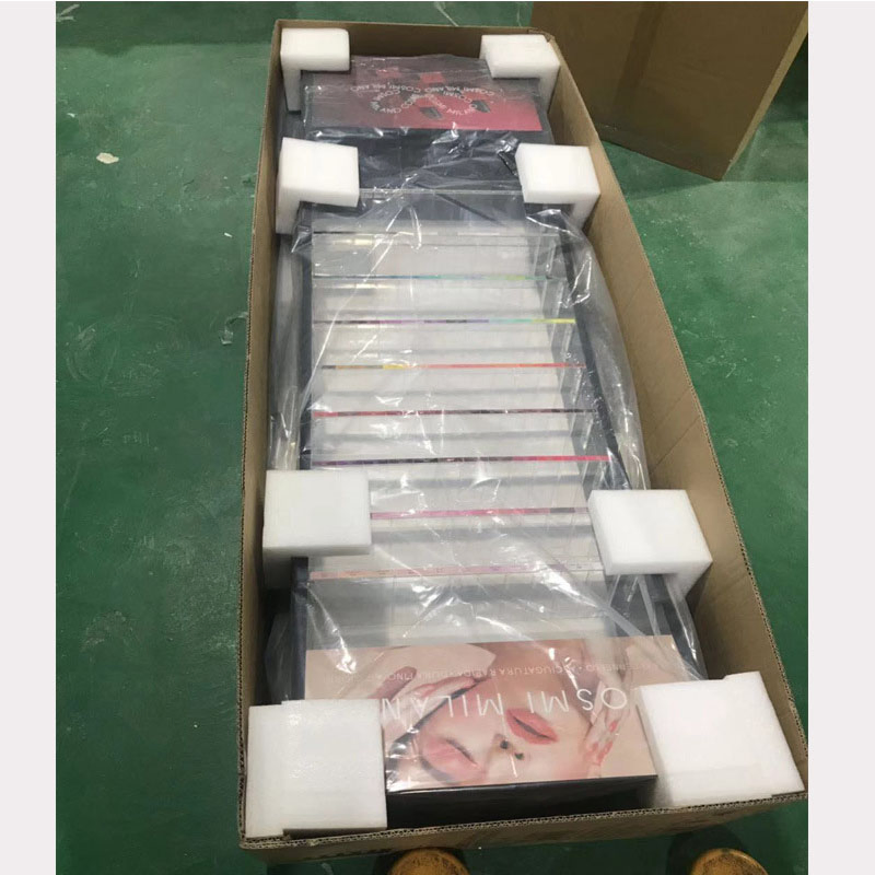 Floor Display with Light Customized Cosmetic Shelf Rack Acrylic Display Stand Cabinets Retail Display with LED PVC Pop Store Display