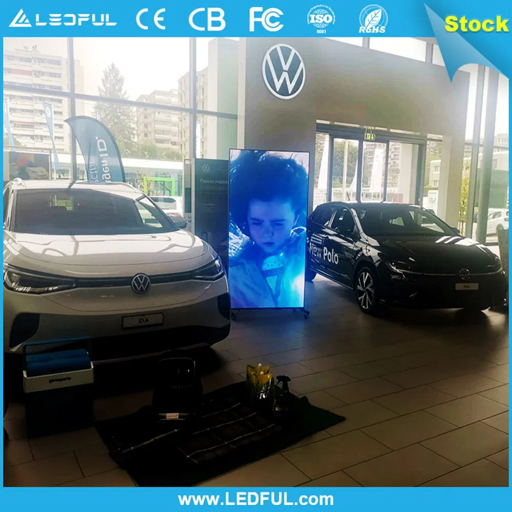 P2.5 Advertising LED Digital Poster Screen Movable Player Indoor Display