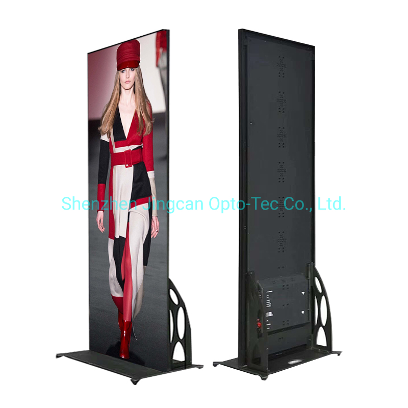 Commercial Floor Stand P2.5 Digital Advertising Poster LED Display 640X1920mm