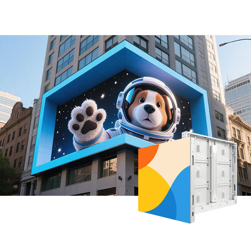 Outdoor Giant Corner 90degree LED Video Wall Naked-Eye 3D LED Display Outdoor 3D Digital LED Advertising Billboard