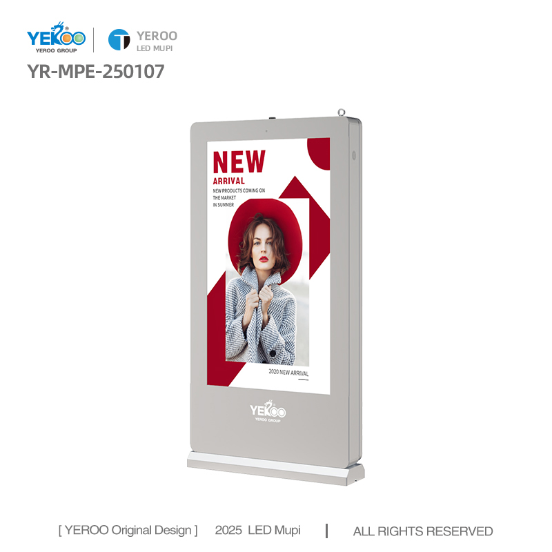 Double Side Door Opening LED Digital Signage Waterproof Floor Standing LED Mupi Anti Moisture Display Stand